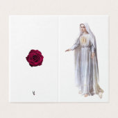 ヴァージンメリーカトリック弔問サンキューカード (外部フラット)