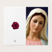 ヴァージンメリーカトリック弔問サンキューカード (外部フラット)