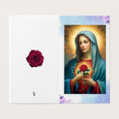 ヴァージンメリーカトリック弔問サンキューカード (外部フラット)