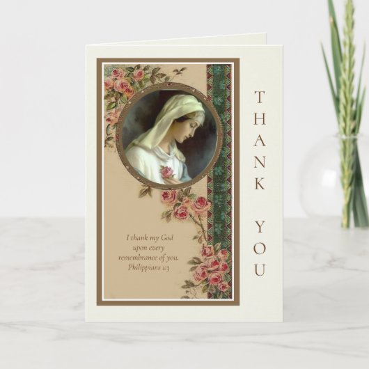 ヴァージンメリーカトリック弔慰葬祭 サンキューカード (正面)