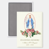 ヴァージンメリーカトリック葬儀記念フローラ マグネット (正面/裏面)