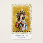 ヴァージンメリーカトリック葬儀記念祈りの言葉カード (正面)