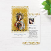 ヴァージンメリーカトリック葬儀記念祈りの言葉カード (デスク)