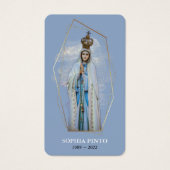 ヴァージンメリーカトリック葬儀記念祈りの言葉カード (正面)