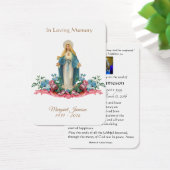 ヴァージンメリーカトリック葬儀記念聖札 –  (デスク)