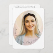 ヴァージンメリーカトリック葬儀記念聖札 (正面/裏面)