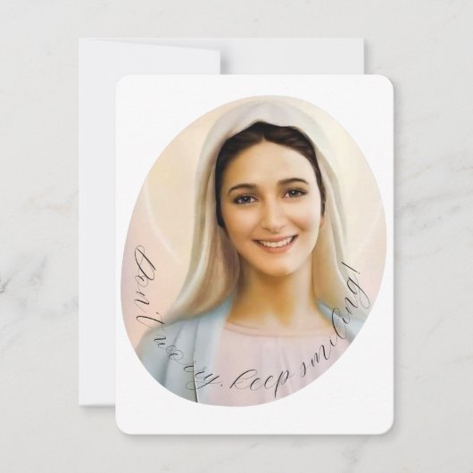 ヴァージンメリーカトリック葬儀記念聖札 (正面)