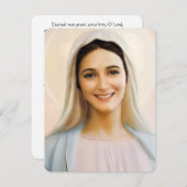 ヴァージンメリーカトリック葬儀記念聖札 (正面/裏面)