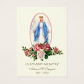 ヴァージンメリーカトリック葬儀記念聖札 –  (正面)