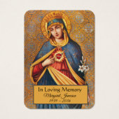 ヴァージンメリーカトリック葬儀記念聖札 –  (正面)