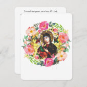 ヴァージンメリーカトリック葬儀記念聖札 (正面/裏面)