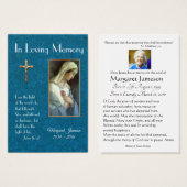 ヴァージンメリーカトリック葬儀記念聖札 –  (正面&裏面)