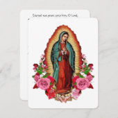 ヴァージンメリーカトリック葬儀記念聖札 (正面/裏面)