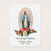 ヴァージンメリーカトリック葬儀記念聖札 –  (正面)