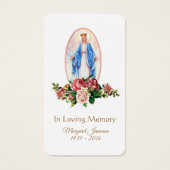 ヴァージンメリーカトリック葬儀記念聖札 – (正面)