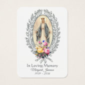 ヴァージンメリーカトリック葬儀記念聖札 – (正面)