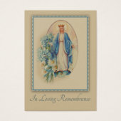 ヴァージンメリーカトリック葬儀記念聖札 (正面)