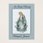 ヴァージンメリーカトリック葬儀記念聖札 –  (正面)