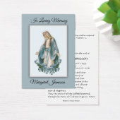 ヴァージンメリーカトリック葬儀記念聖札 –  (デスク)