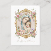 ヴァージンメリーカトリック葬儀記念聖札 –  名刺 (正面)