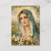 ヴァージンメリーカトリック葬儀記念聖札 –  名刺 (正面)
