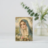 ヴァージンメリーカトリック葬儀記念聖札 –  名刺 (スタンド正面)