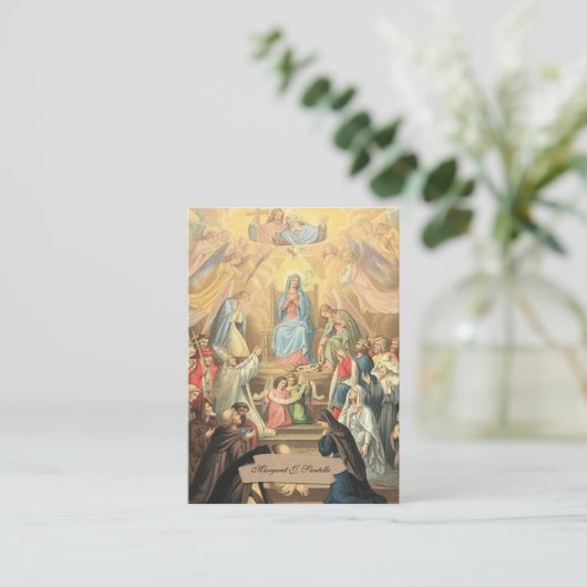 ヴァージンメリーカトリック葬儀記念聖札 – 名刺 (スタンド正面)