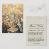 ヴァージンメリーカトリック葬儀記念聖札 –  名刺 (正面/裏面)