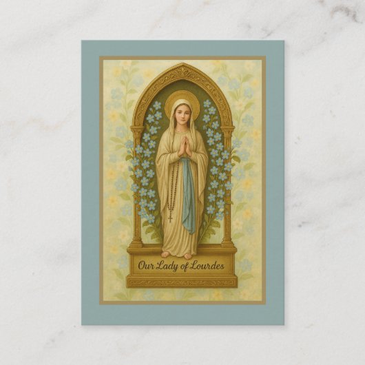 ヴァージンメリーカトリック葬儀記念聖札 – 名刺 (正面)