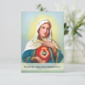 ヴァージンメリーカトリック葬儀 サンキューカード (スタンド正面)