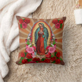 ヴァージンメリーザレディオブグアダルーペ装飾用クッション クッション (ブランケット)