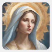 ヴァージンメリーハローカトモダンリックのアイコン スクエアシール (正面)