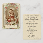 ヴァージンメリーバプテスマ記念神聖カード 名刺 (正面/裏面)