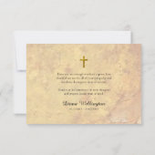 ヴァージンメリーパーチメントローマカトリック葬儀 サンキューカード (裏面)