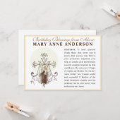 ヴァージンメリーマウントカーメルカトリック祈りの言葉 カード (正面/裏面インサイチュ)