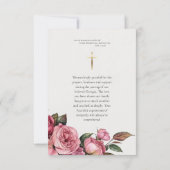 ヴァージンメリーラージレッドローゼカトリック葬儀 サンキューカード (裏面)