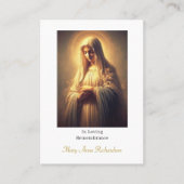 ヴァージンメリーローマカトリック記念祈りの言葉カード プレイスカード (正面)