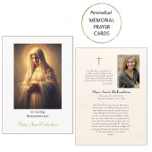 ヴァージンメリーローマカトリック記念祈りの言葉カード プレイスカード