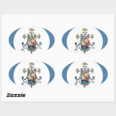 ヴァージンメリー宗教的イエズスヴィンテージカトリック 楕円形シール (シート)