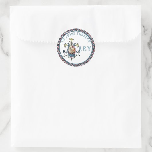 ヴァージンメリー宗教的カトリック十字架クラシック ラウンドシール (バッグ)