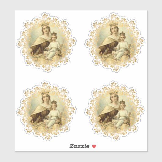 ヴァージンメリー山カーメルイエズ宗教的ビニル シール (シート)