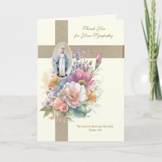 ヴァージンメリー追悼の葬儀ありがとう サンキューカード (正面)