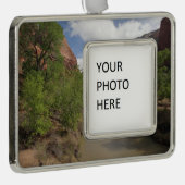 ヴァージンリバー春アットジオン国立公園 シルバープレートフレームオーナメント (右)
