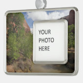 ヴァージンリバー春アットジオン国立公園 シルバープレートフレームオーナメント (左)
