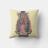 ヴァージンヴァージンメアリーグアダルーペの我絵画々の婦人 クッション (裏面)