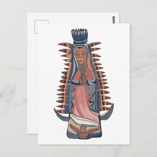 ヴァージンヴァージンメアリーグアダルーペの我絵画々の婦人 ポストカード (正面/裏面)