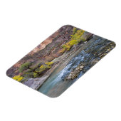 ヴァージン川の秋のシオン国立公園 マグネット (左側)