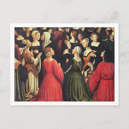 ヴァージン戴冠式1513年(パネル油)(det) ポストカード (正面)
