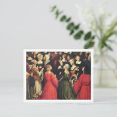 ヴァージン戴冠式1513年(パネル油)(det) ポストカード (スタンド正面)