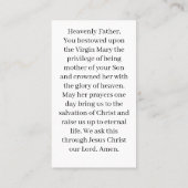 ヴァージン祈りの言葉カー賛美ドの前提 コーリングカード (裏面)